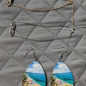 New Jewelry Lot: 2 Ankle Bracelet And 1 Pair Beach Style Earrings